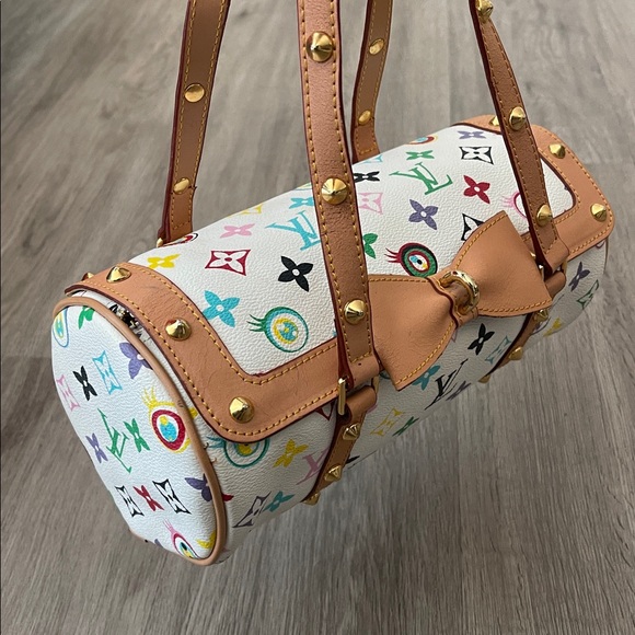 LV Marikami White Multicolor Monogram with studs bag - Picture 4 of 12